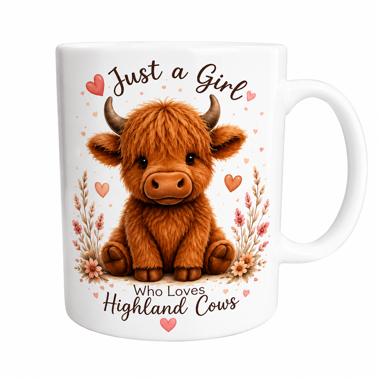 Day 19/177 | Just a Girl Who Loves Highland Cows Mug | Cute Highland Cow Coffee Mug | Country Cottage Gift | LK22 Designs