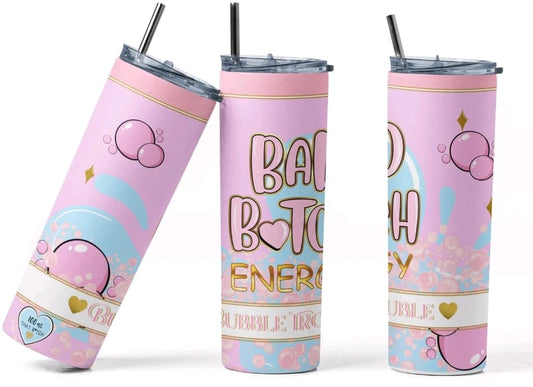 LK22Designs Bad Bitch Energy Water Bottle Tumbler