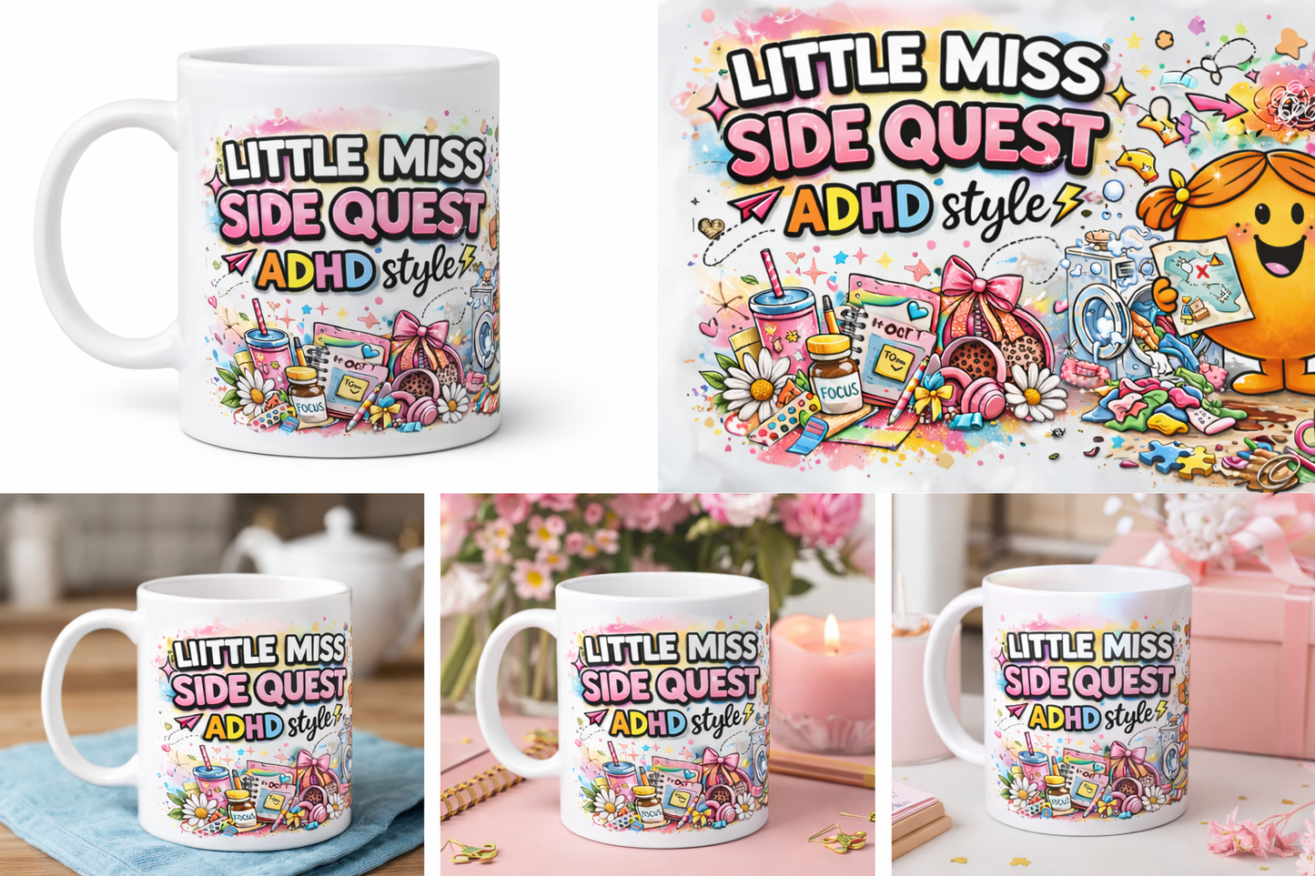Little Miss Side Quest – ADHD Style Mug (11oz)