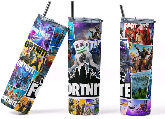 LK22Designs Fortnite Comic Book Inspired Multiple World Tumbler