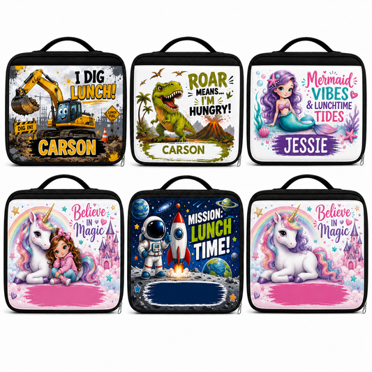 Personalised Children’s Lunch Bag with Name Insulated School Lunch Bag Day 11 of 177 design a day challenge ❤️