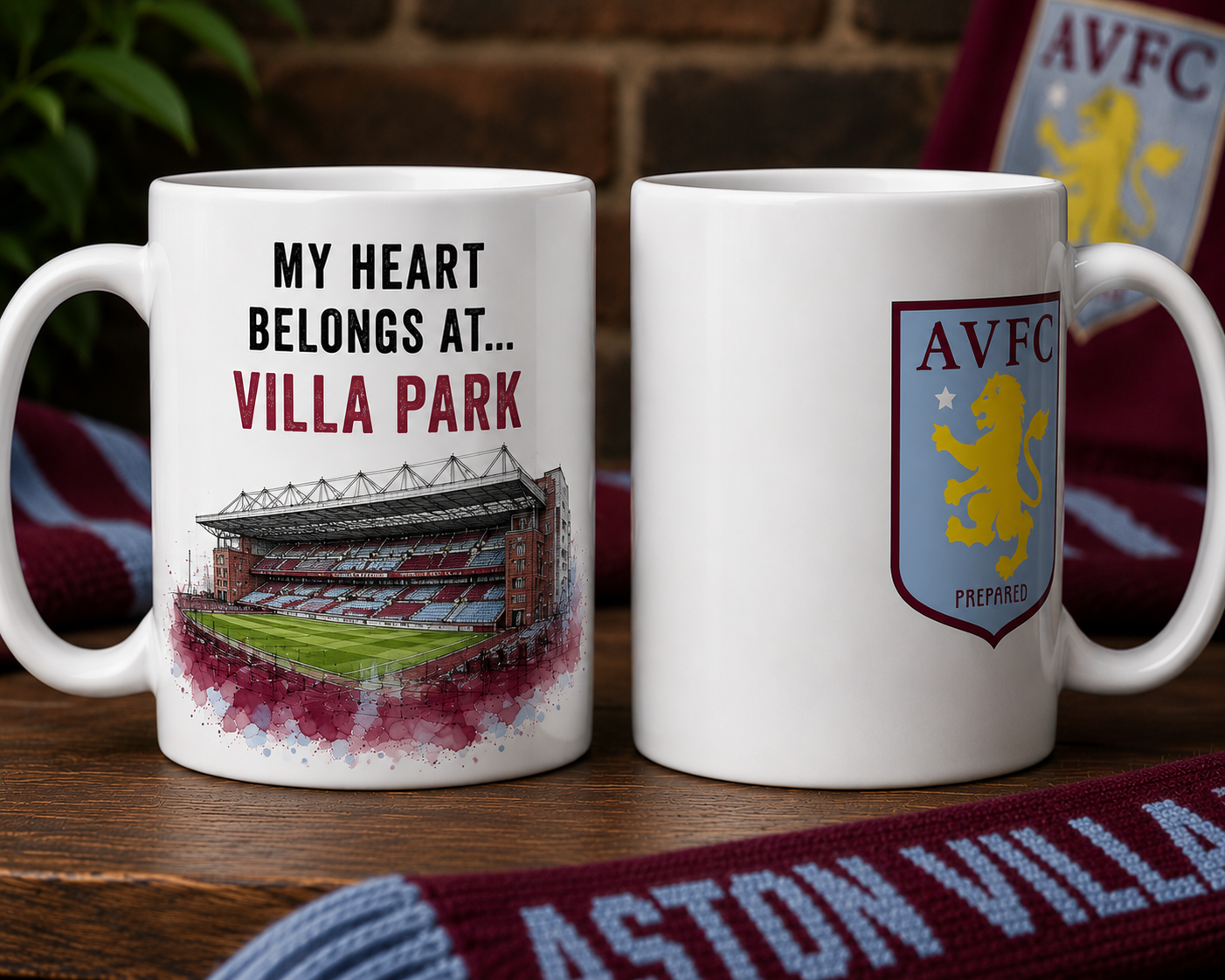 My Heart Belongs At... Football Stadium Mug 11oz Ceramic Coffee Mug